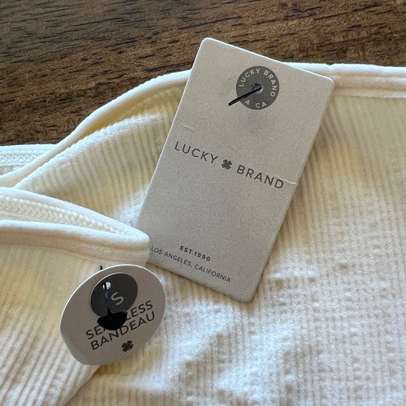 Lucky Brand Cream Lace Bandeau Bra NWT - Picture 3 of 9